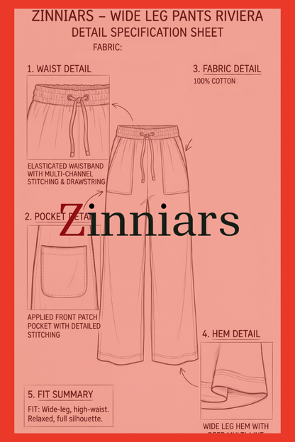 Riviera Plus wide leg PJ Pants in Cotton Linen For her