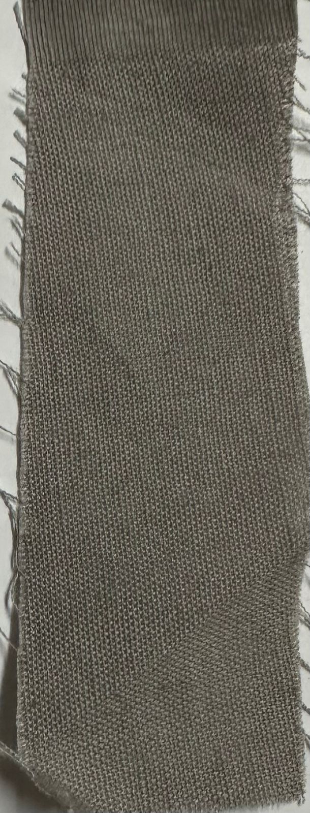 Naira | Cotton Linen A-Line Midi Dress in Earthy Grey with Hand Embroidered Motifs