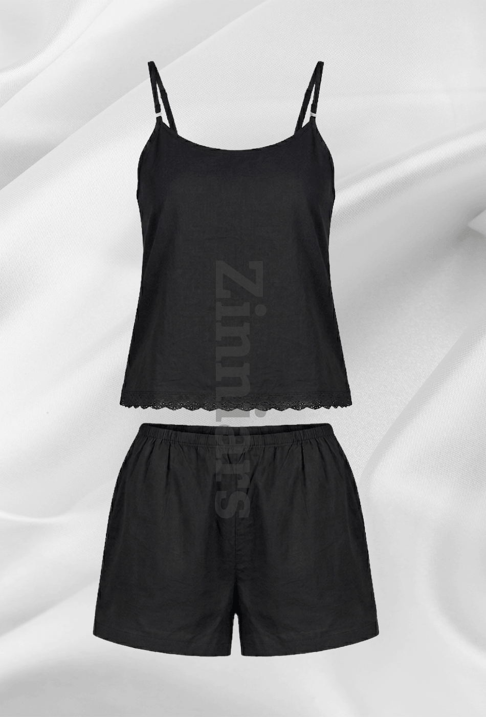 Aishwarya | Lace-Trim Cami & Shorts Co-ord Set for Women