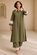 Bubby Women's Cotton Viscose Indo World with Designer Ivory Lace