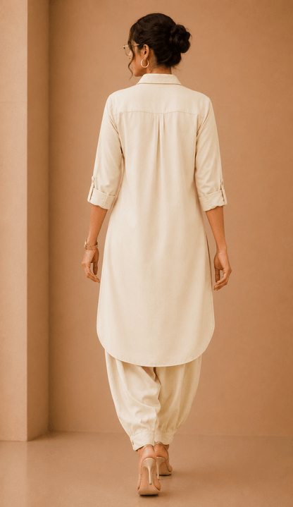 Sathiya Indo World – Women's Work Wear Ensemble in Cotton Viscose