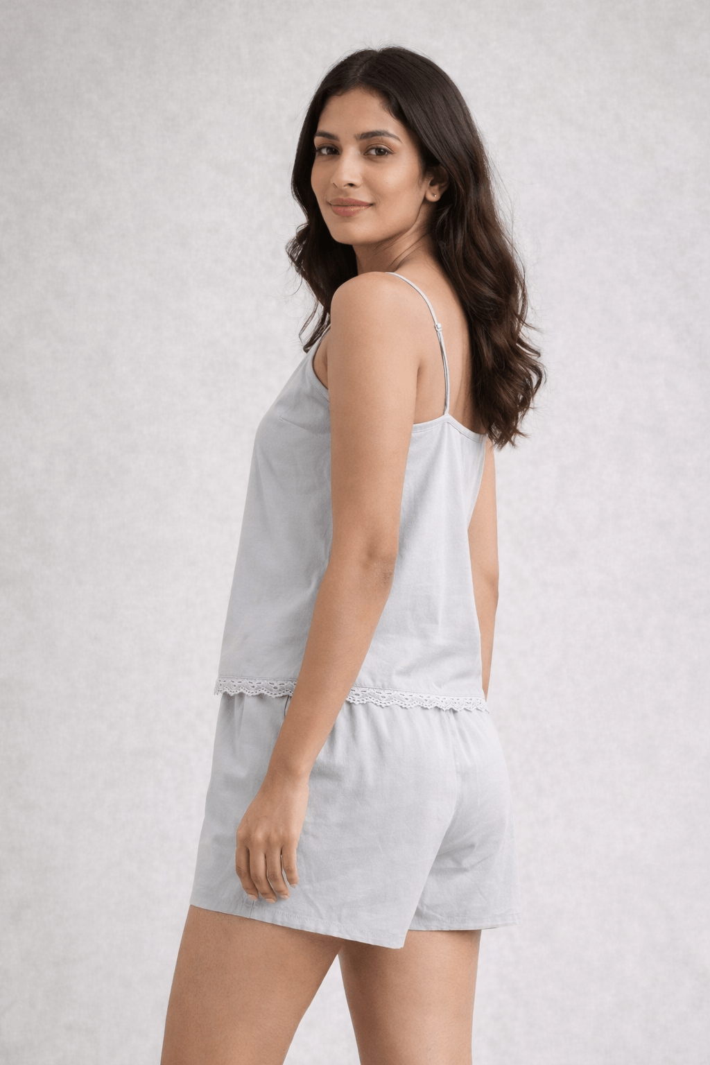 Aishwarya | Lace-Trim Cami & Shorts Co-ord Set for Women