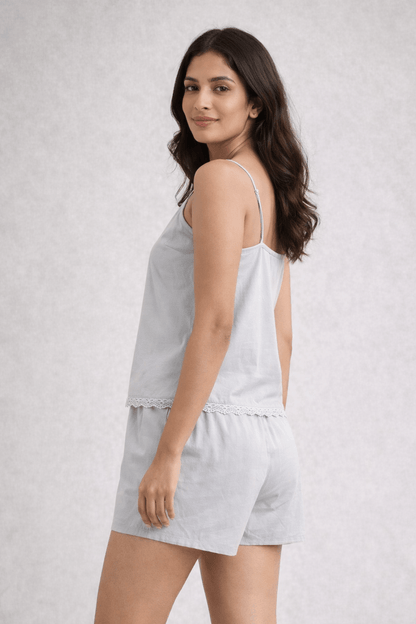 Aishwarya | Lace-Trim Cami & Shorts Co-ord Set for Women