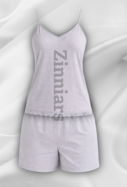 Aishwarya | Lace-Trim Cami & Shorts Co-ord Set for Women