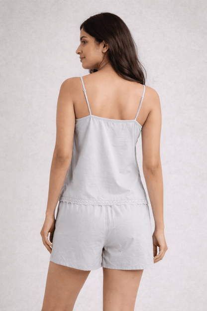 Aishwarya | Lace-Trim Cami & Shorts Co-ord Set for Women